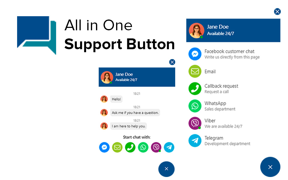 all in one support button