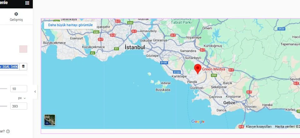 elementor ile wordpress siteye harita ekleme
