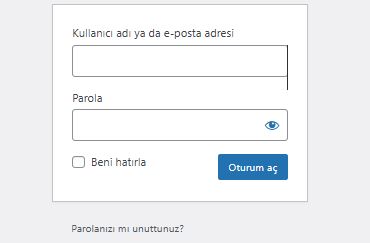 kullanici adi sifre hatasi